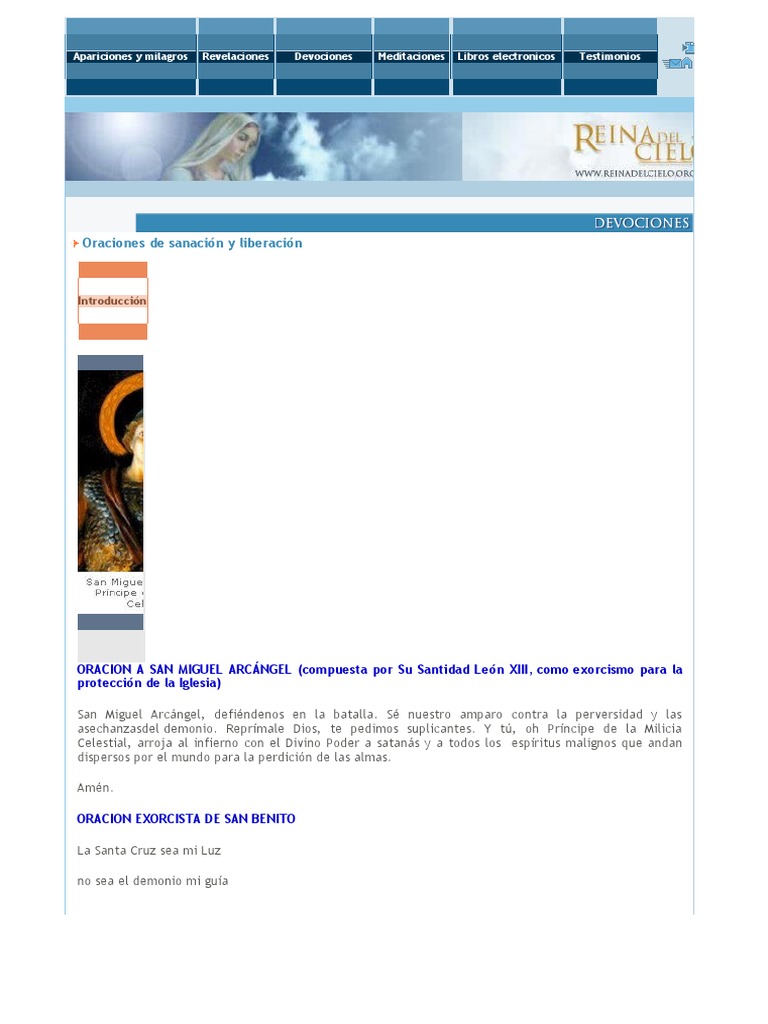 Oraciones de Exorcismo y Liberación | PDF | Oración | Intercesión