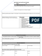 Project Based Learning Template