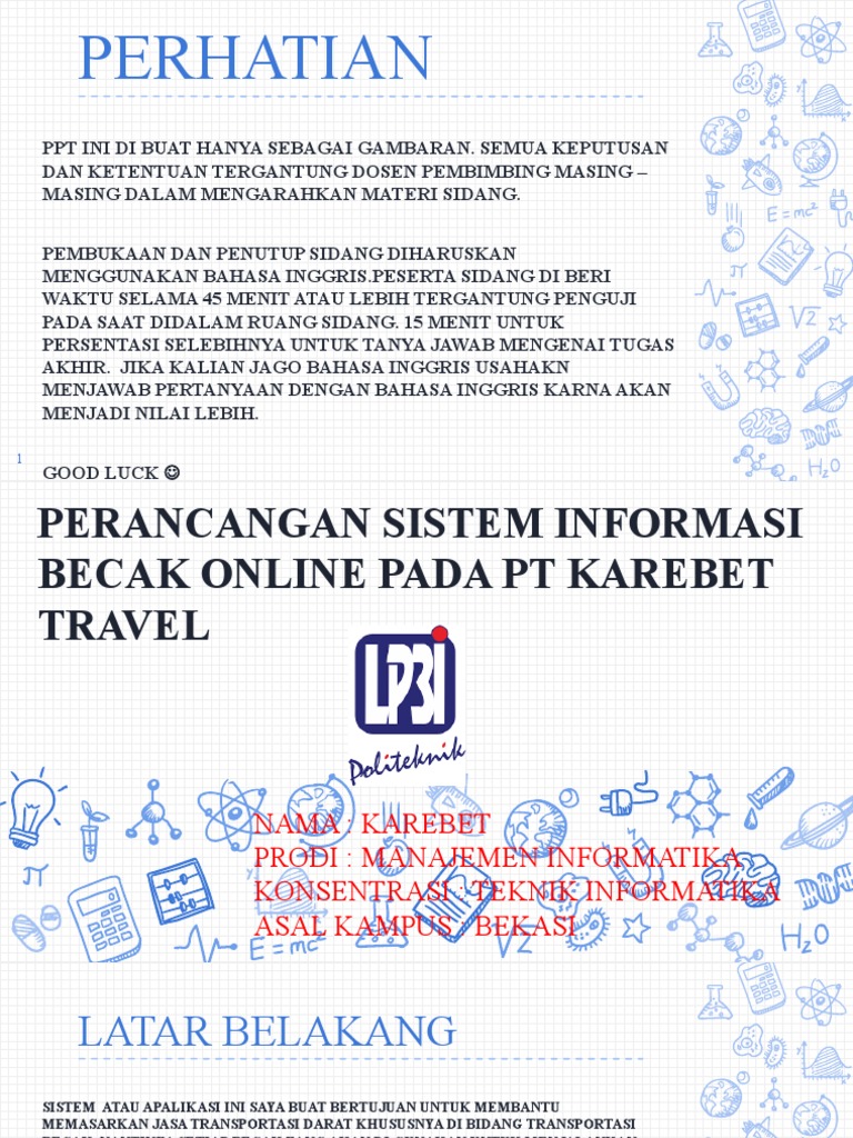 Contoh PPT Sidang Tugas Akhir | PDF