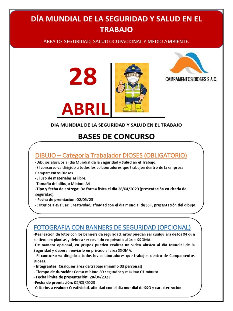 28-04 - Día Mundial de La Seguridad y Salud en El Trabajo | PDF