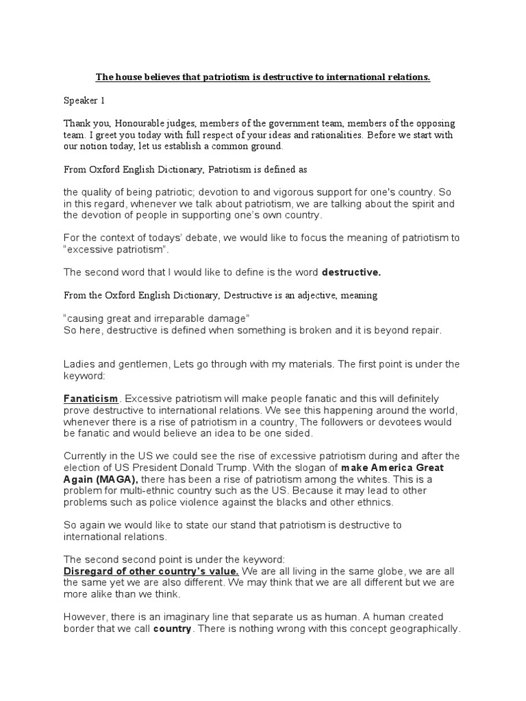 Patriotism Pdf Patriotism