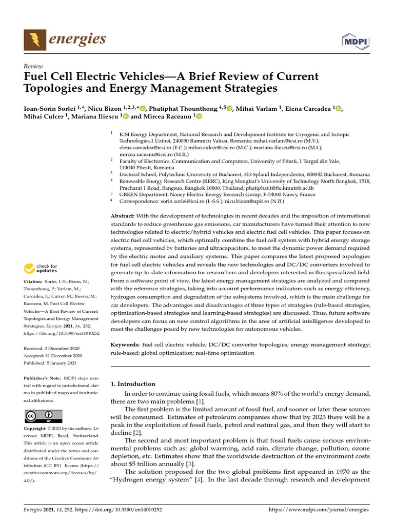 Fuel Cell Electric VehiclesA Brief Review of Curr PDF
