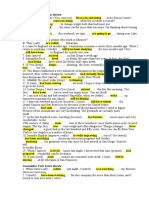 Cumulative Verb Tense Review