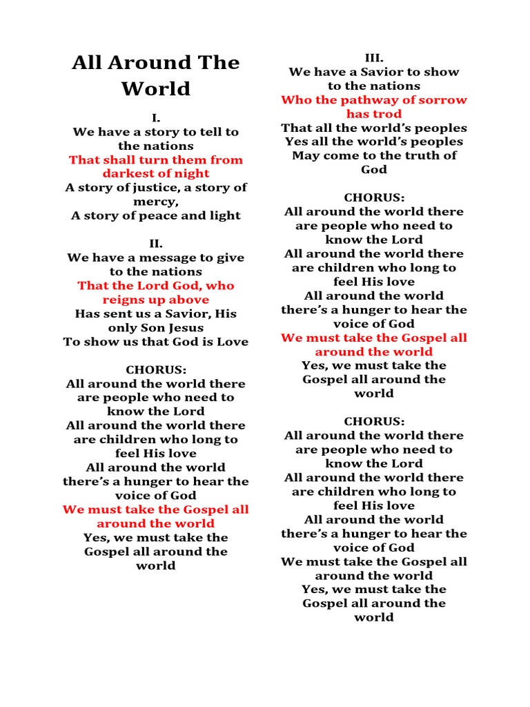 all around the world-l-lyrics | pdf