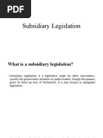 Understanding Subsidiary Legislation Law | PDF