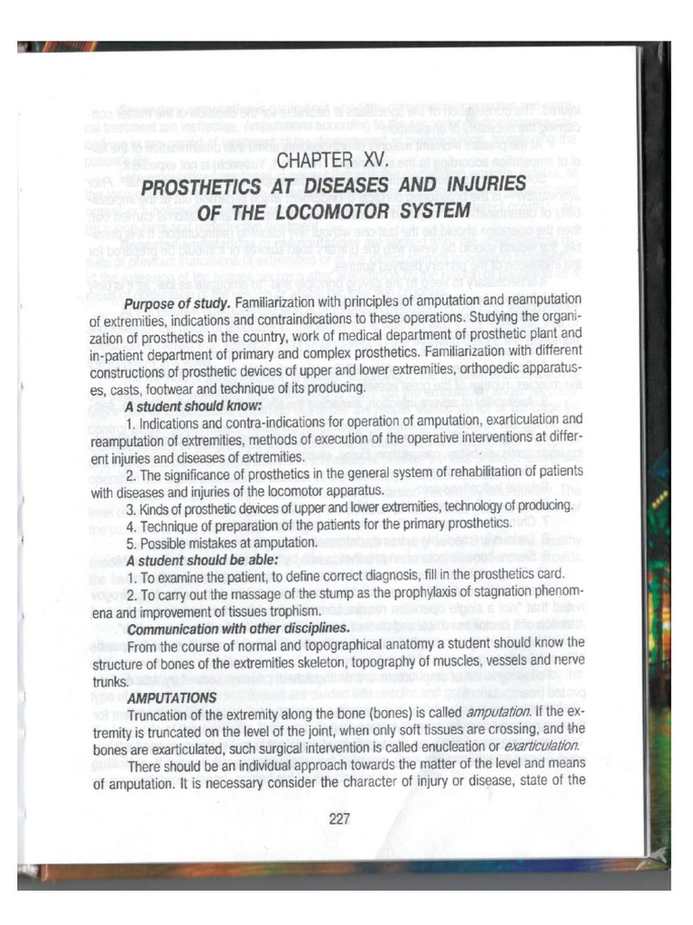 Amputations and Prostetics | PDF