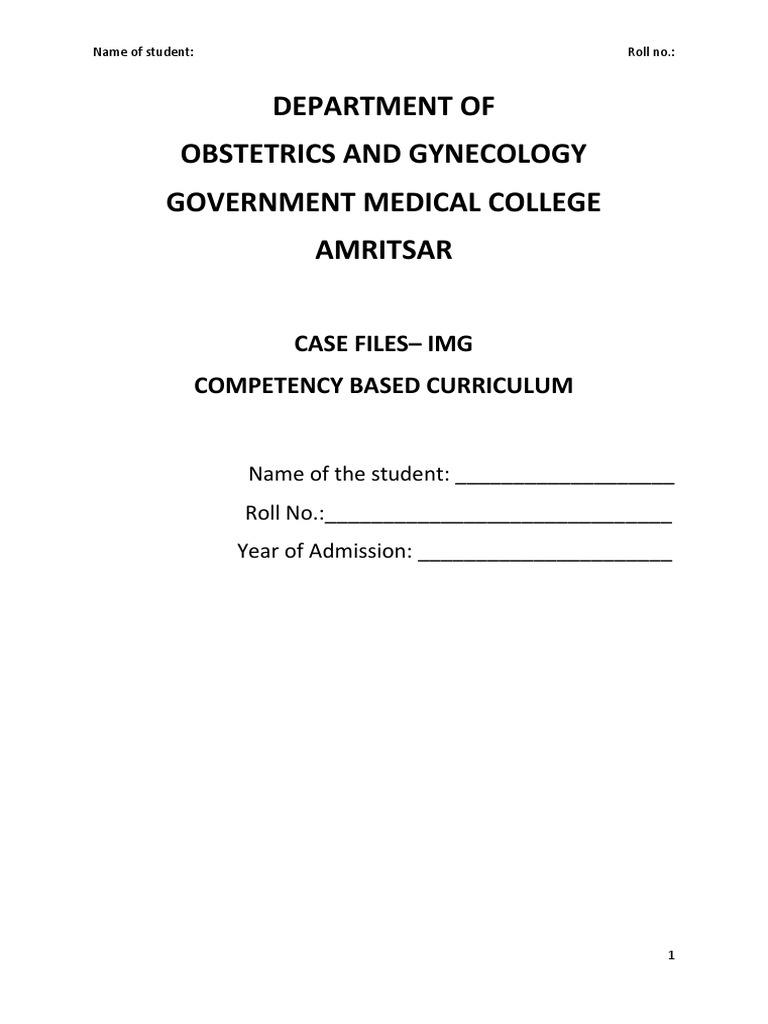 Obg Case File Pdf Medical Humanities Women S Health