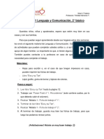 Módulo1 Lenguaje 2°básico-Instrucciones