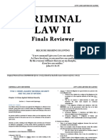 Condensed Reyes Criminal Law II Reviewer
