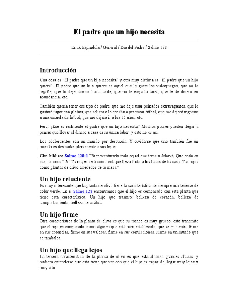 El Padre Que Un Hijo Necesita | PDF