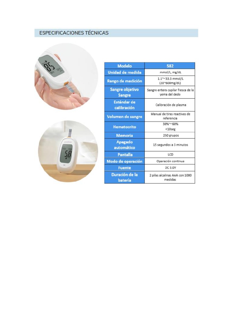 Ficha Técnica Hemoglucotest | PDF