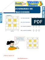 Crucigramas de Fracciones para Tercer Grado de Primaria