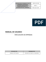 MANUAL DE USUARIO VINCULACION DE EMPRESAS