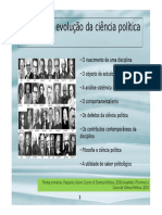 Evolução e objetos de estudo da ciência política