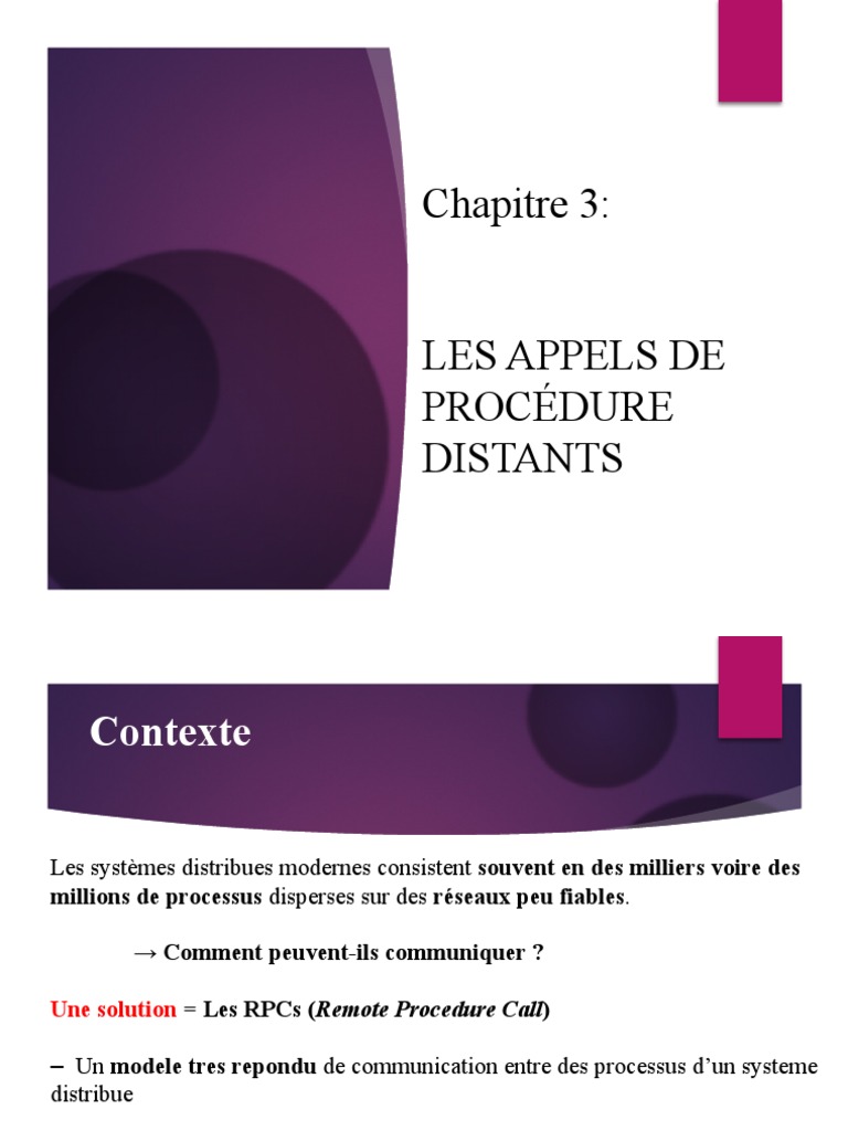 Appels de Procédure Distants (RPC) | PDF | Architecture (Informatique ...
