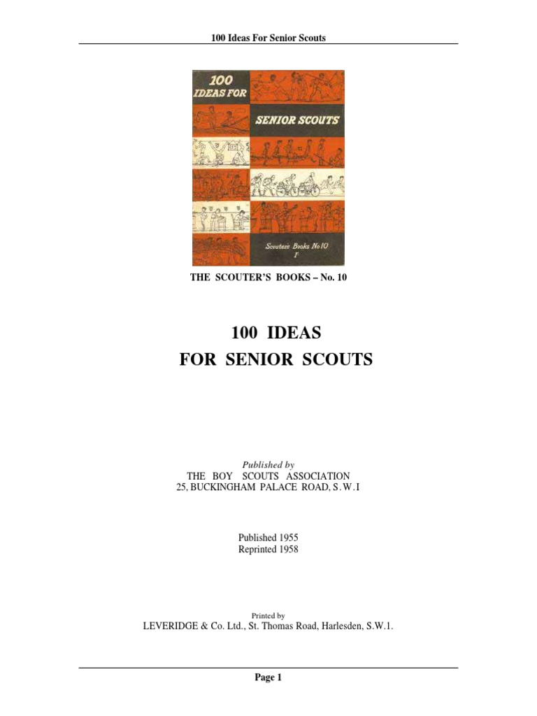 100 Ideas for Senior Scout Meetings | PDF | Rope