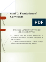 EDUC 323C UNIT 2 LESSON A Philosophical Foundations of Curriculum