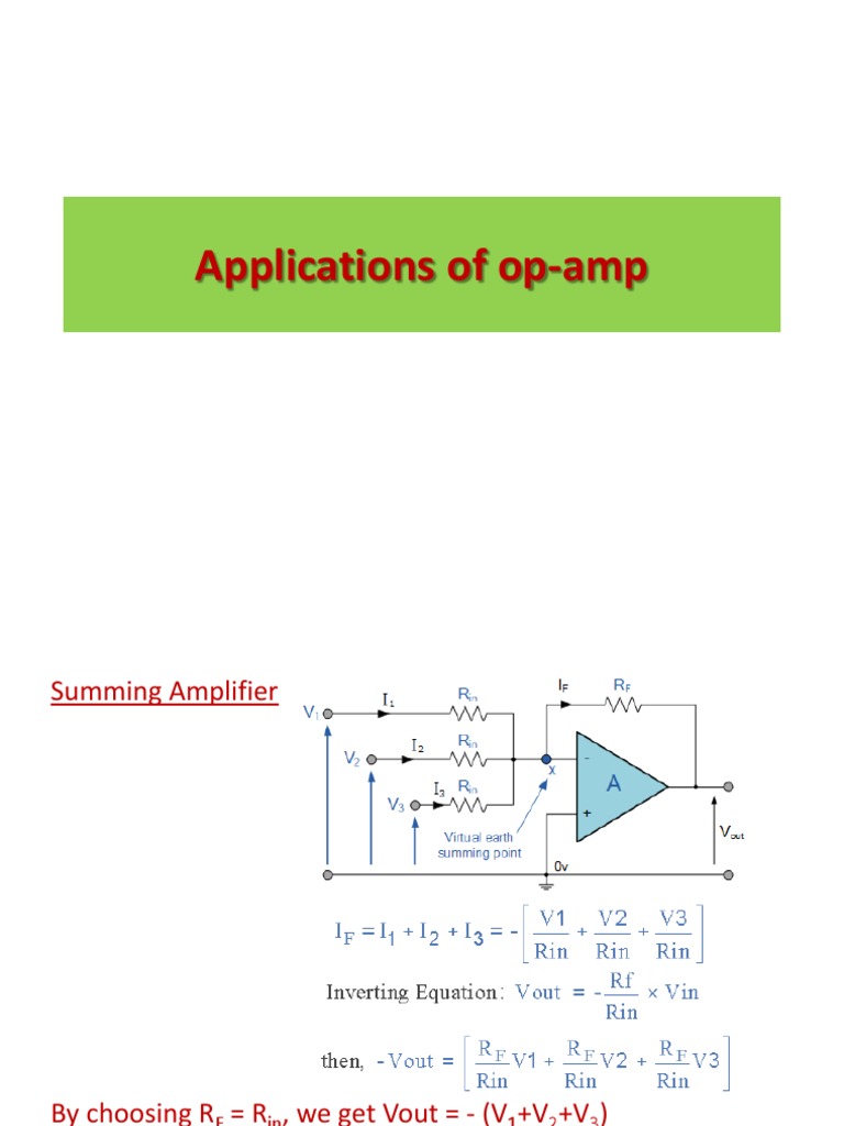 OpAmp Summer and Subtractor PDF