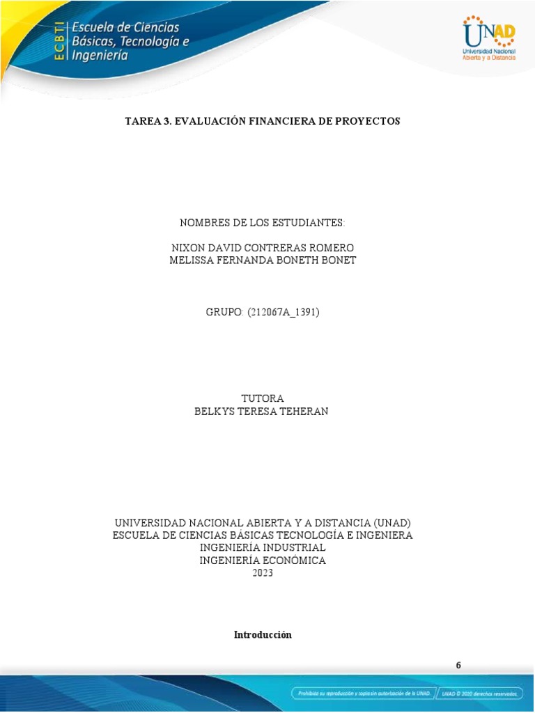 Evaluación Financiera de Proyectos 2023 | PDF | Tasa interna de retorno ...