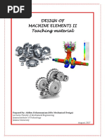 Machine Elements 2 Course Material