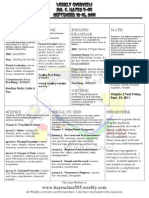 Reading Spelling English/ Grammar Math: Reading Study Guide Is Due Chapter 2 Test Friday, Sept. 23, 2011