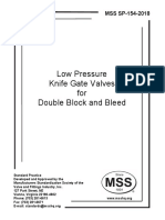 MSS-SP-154 (2018) — Low Pressure Knife Gate Valves for Double Block and Bleed