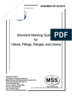 MSS-SP-25 (2018) — Standard Marking System for Valves, Fittings, Flanges, And Unions