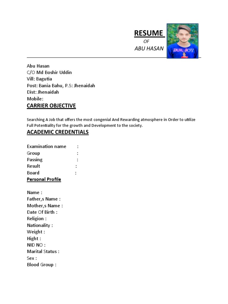 Resume Carrier Objective PDF - 1689407070