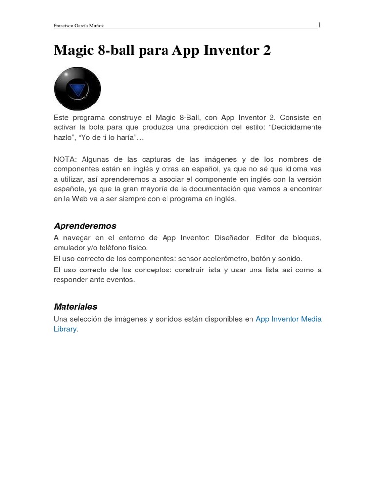 Appinventor practica 2 magic 8 v1 0 pdf