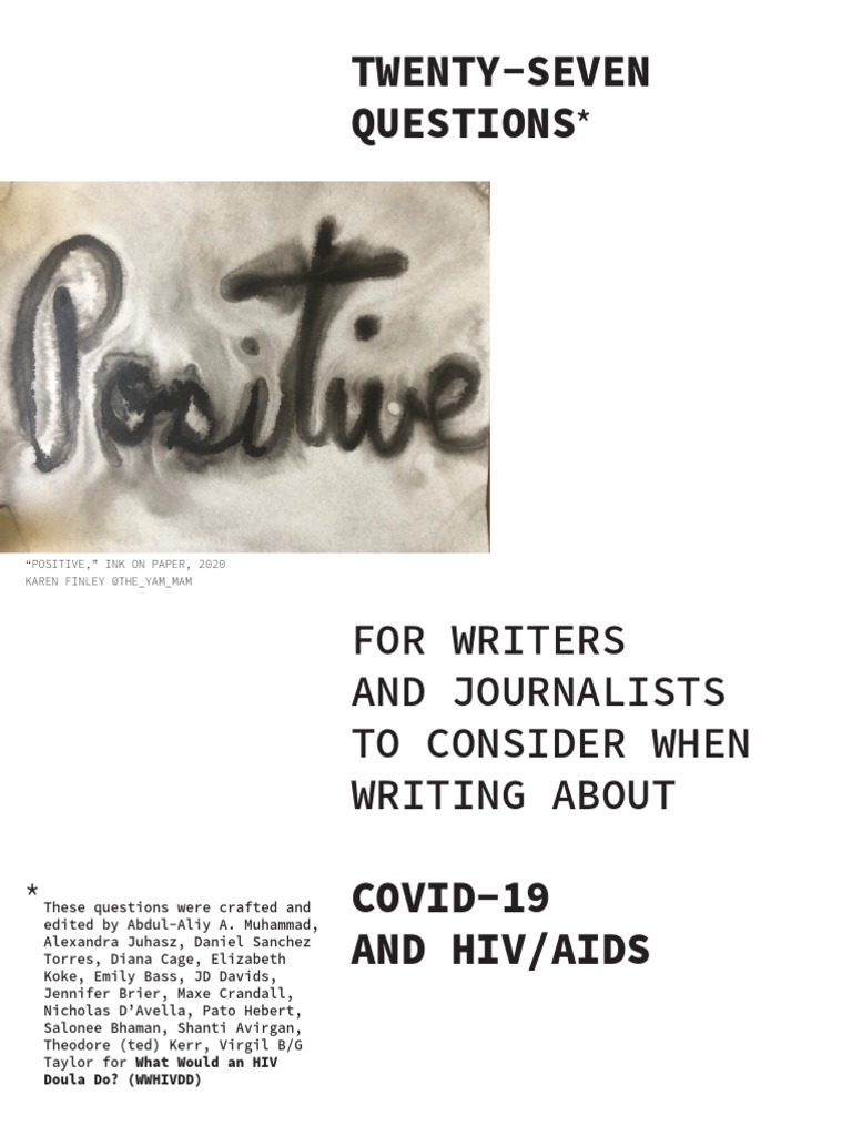 27 Questions For COVID and HIV | PDF | Hiv/Aids | Pandemic