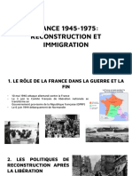 France 1945-1975 - Reconstruction Et Immigration