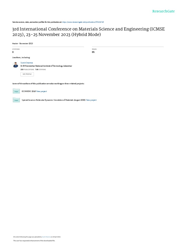 Brochure Pdf Materials Science Applied And Interdisciplinary Physics