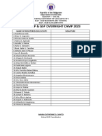 Legazpi City School Joint BSP & GSP Camp 2023 Register