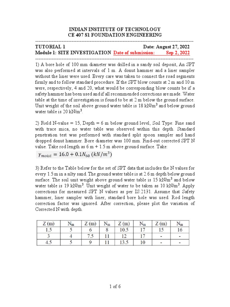 Foundation Engineering Site Investigation | PDF | Earth Sciences ...