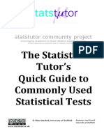 Tutors Quick Guide to Statistics
