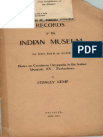 Zoological Survey of India records on Indian Museum Crustacea
