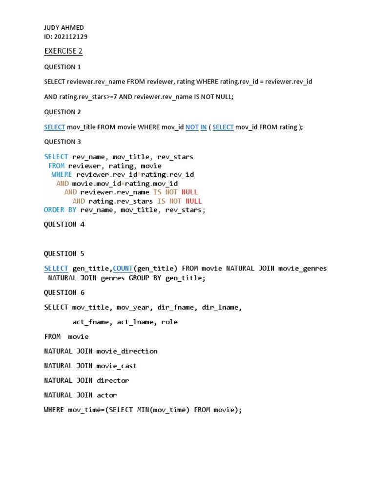 Exercise 2 Lab7 | PDF
