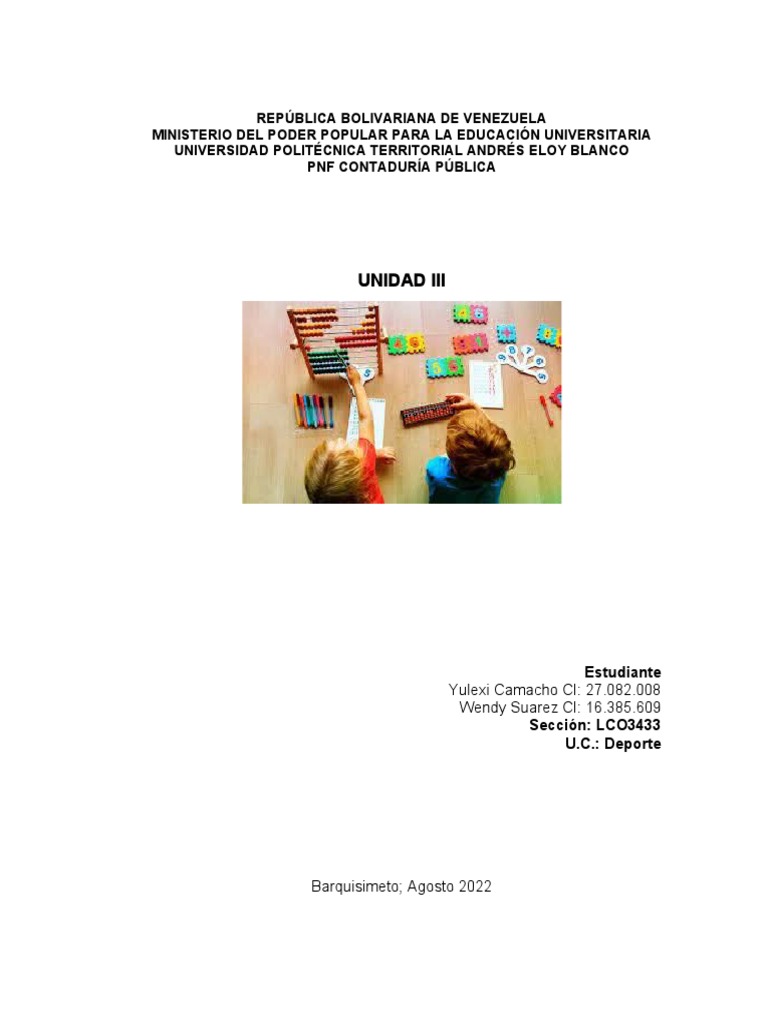 El Juego Como Actividad de Aprendizaje Unidad 3 | Descargar gratis PDF ...