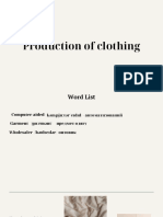 The production of clothes involves several steps, including designing, sourcing materials, cutting and sewing, quality control, and distribution. Here is a brief overview of each step - презентація