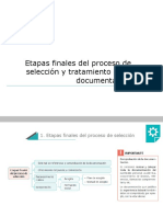 TEMA-5. Etapas finales del proceso de selección y tratamiento de la documentación