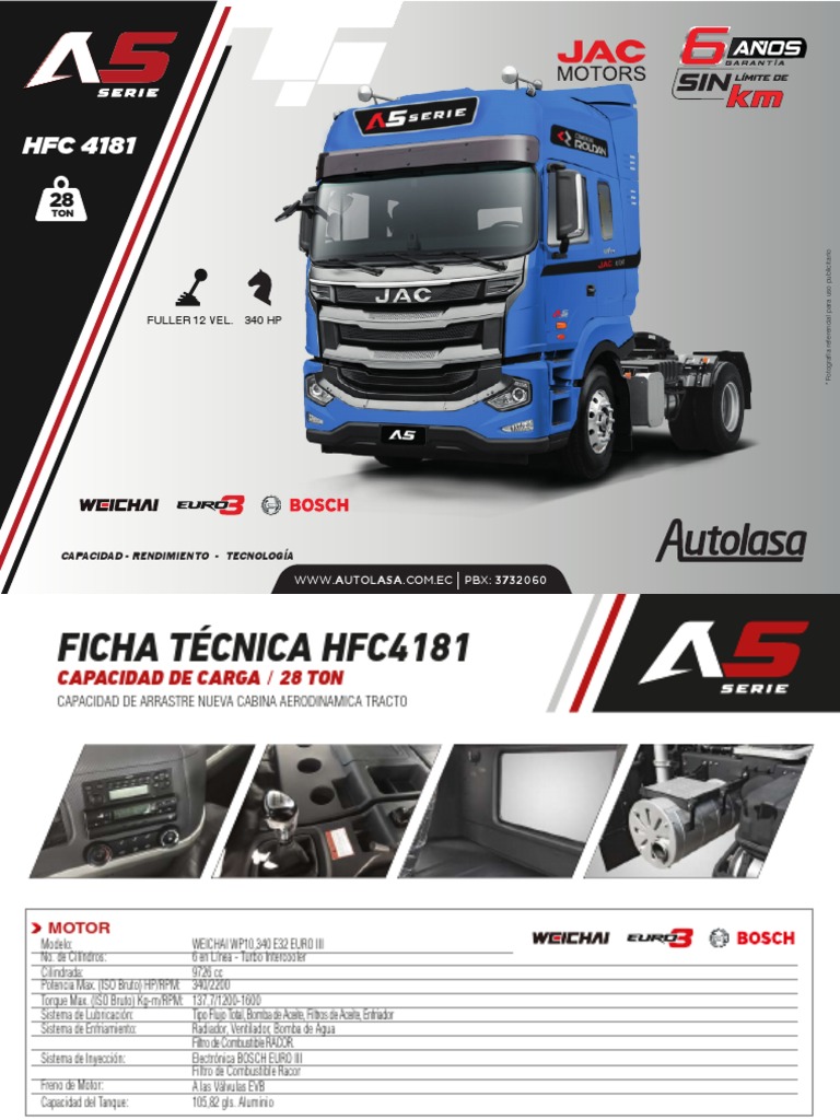 Jac Motors - 4181 Ficha Tecnica | PDF