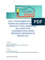 Guia y Procedimientos Covid 19 Inocuidad Alimentaria Autorizacion Sanit.