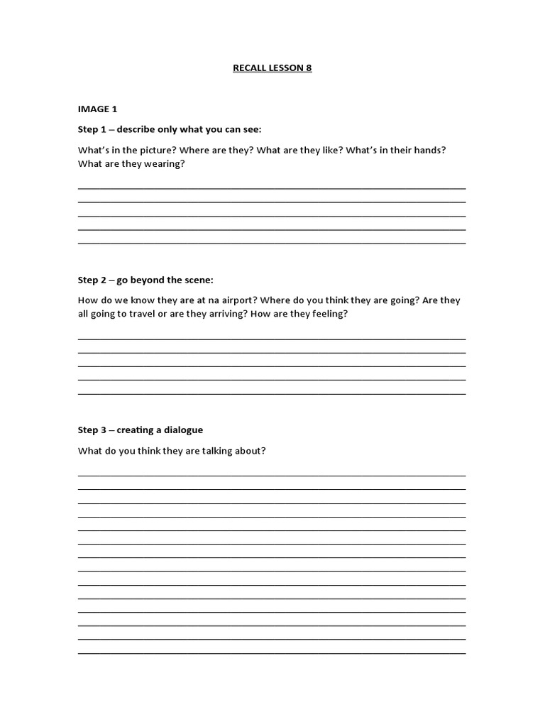 Recall Lesson 8 | PDF