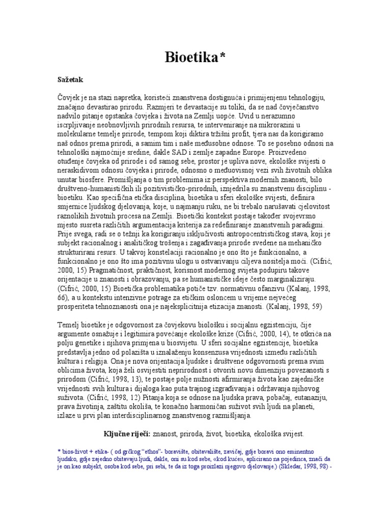 Bioetika | PDF