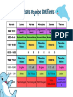 Horario de Clasess Equipo Delfines