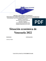 Situación Económica de Venezuela 2022