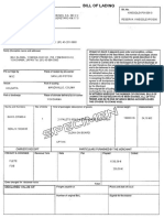 Bill of Lading - ABASTECEDORES