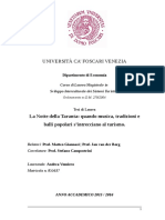 Tesi Di Laurea La Notte Della Taranta Quando Musica Tradizioni e Balli Popolari S'intrecciano Al Turismo.