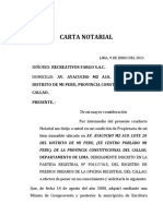 Carta notarial desalojo local comercial vencido