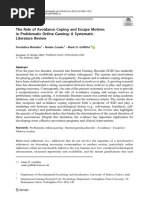 1 The Role of Avoidance Coping and Escape Motives in Problematic Online Gaming A Systematic Literature Review